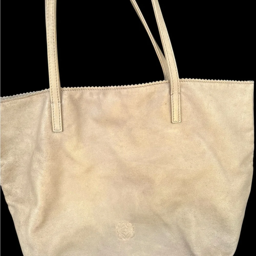 Loewe Champagne Leather Tote Bag